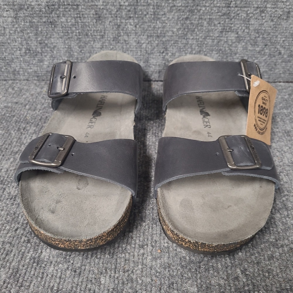 Haflinger Unisex Andrea Unlined Graphite Leather Sandals GRAPHITE EU 44/ US 11 - Picture 2 of 13